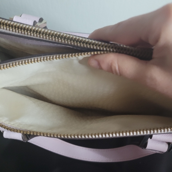 KATE SPADE NEW YORK Newbury Lane Small Pink Loden Leather Satchel Crossbody - Picture 10 of 13